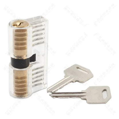 Transparent Locksmith Practice Lock - Visible Cutaway Mini Padlock Training Tool for Lock Picking Skills and Hardware Practice