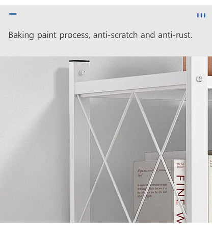 Foldable Large Iron Frame Storage Shelves – Installation-Free Standing Metal Shelving Unit for Kitchen