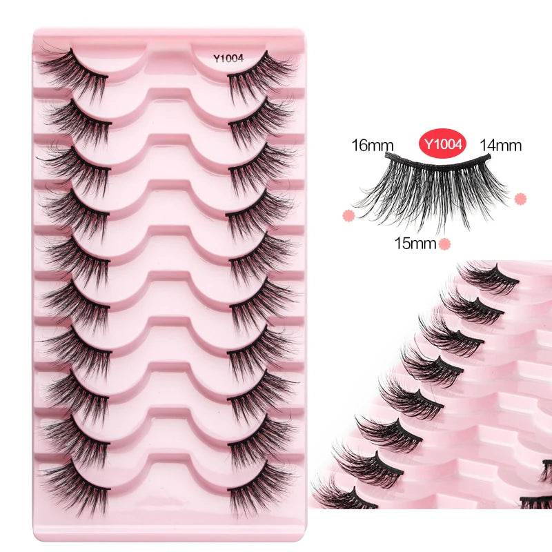 SHIDISHANGPIN 3D Half Cat Eye Lashes – Natural Winged Fox Faux Mink Eyelashes for Makeup
