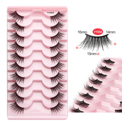SHIDISHANGPIN 3D Half Cat Eye Lashes – Natural Winged Fox Faux Mink Eyelashes for Makeup