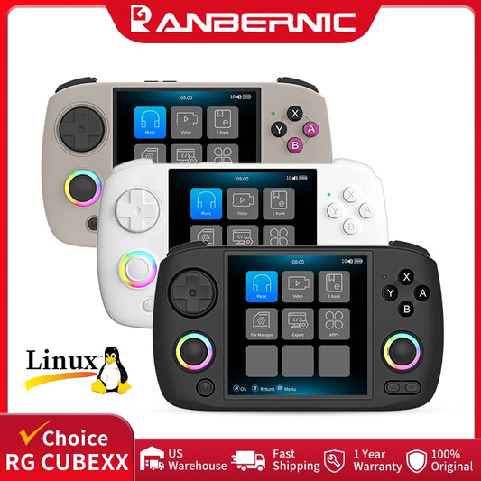 ANBERNIC RG Cube XX Handheld Game Console – 3.95-Inch, HDMI TV Connect, WiFi Pairing, Perfect Birthday Gift