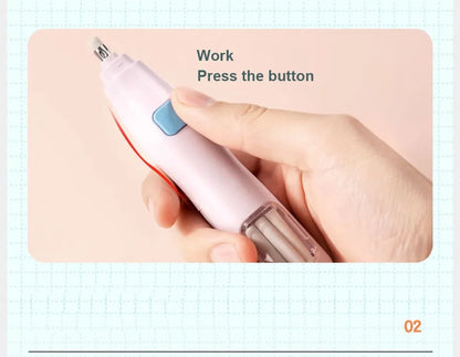 Deli Electric Eraser Pen — Automatic Sketch & Drawing Eraser with Refill Batteries for Kids