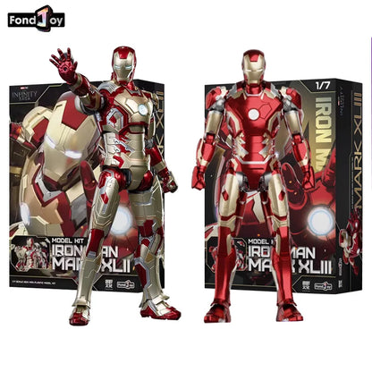 1:7 Original FondJoy Iron Man Action Figures – MK42, MK43, MK5, MK6, MK7 DIY Model, Tony Stark Legend Collection Toy for Kids Gift