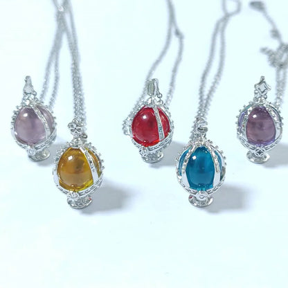 Puella Magi Madoka Magica Cosplay Necklace – Kaname Madoka & Akemi Homura Soul Gem Crystal Pendant Choker Jewelry