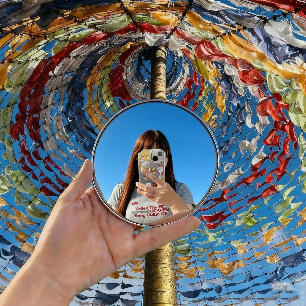 Portable Selfie Convex Mirror - Wide-Angle Back Camera Mirror for Phone Photography & Vlogging, 7.5cm/9.5cm