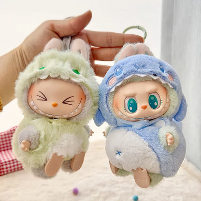 Cute Cartoon Green Dinosaur Outfit for Labubu Plush – Style Shark Macaron Clothes & Accessories