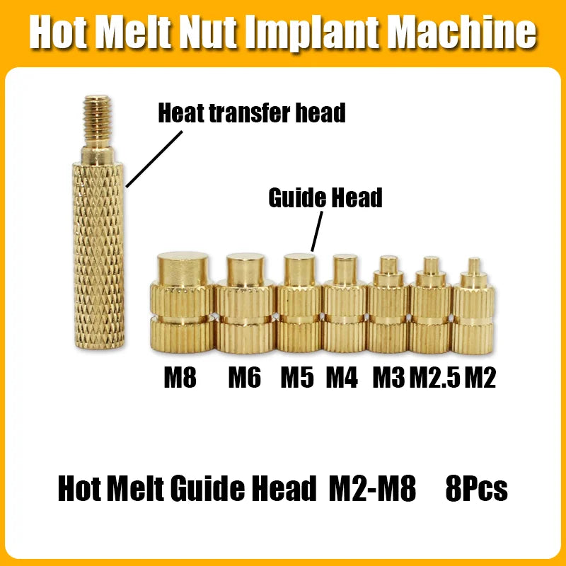 Brass Hot Melt Insert Knurled Nut – Copper Thermal Conduction Nut for 3D Printer Plastic Heat Insertion Tool