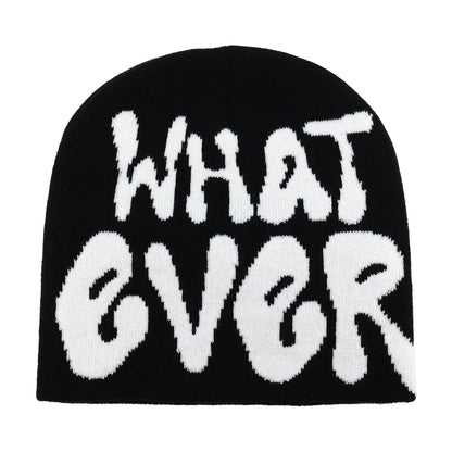 Y2K Letter Knitted Beanie Cap – Unisex Winter Autumn Warm Ski Skullcap, Hip Hop Streetwear Ear Cover Hat for Men & Women