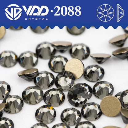 VDD AAAAA Crystal Flatback Rhinestones - SS16-SS30 16-Cut Gems for DIY Crafts & Nail Art Decoration