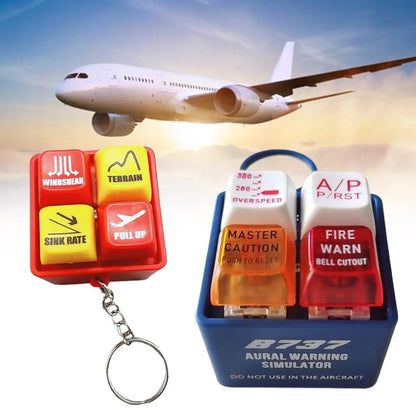 Boeing & Airbus Pilot Keychain – 737 EGPWS Warning Sound Simulator, Commercial Aircraft Car & Crew Gift