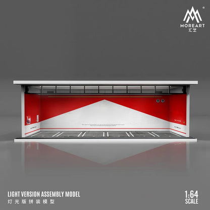 More Art 1:64 Diorama – 3D Car Assembly Lighting Model & Miniature Parking Lot Scene Props
