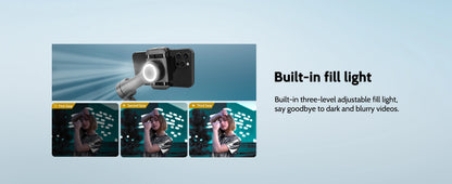 AOCHUAN Smart XPro 3-Axis Gimbal Stabilizer – Smartphone Video Stabilizer for iPhone & Android with Fill Light Effect