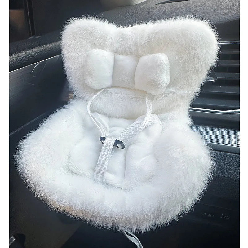 Labubu Car Doll Safety Seat – Kawaii Plush Aromatherapy Air Freshener for Ob11 & Dolls up to 18cm