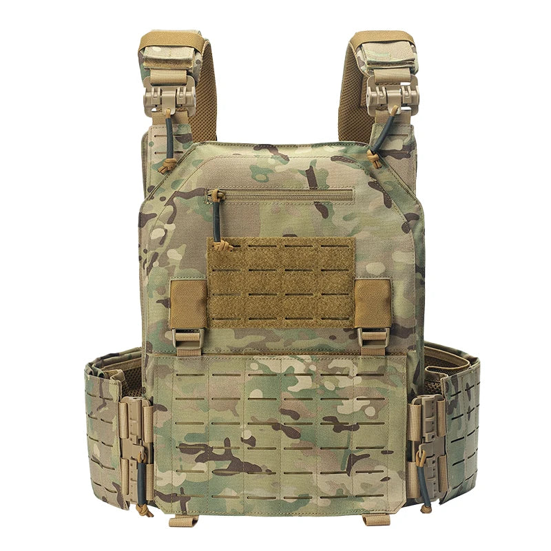 New 6094 Tactical Vest – Quick Detachable, Lightweight Laser-Cut Combat Gear with Protective Plate Carrier
