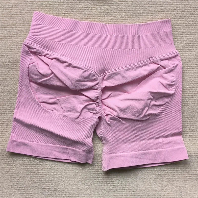 Women’s Gym Impact Running Shorts — Seamless Scrunch Butt Biker & Yoga Athletic Leggings