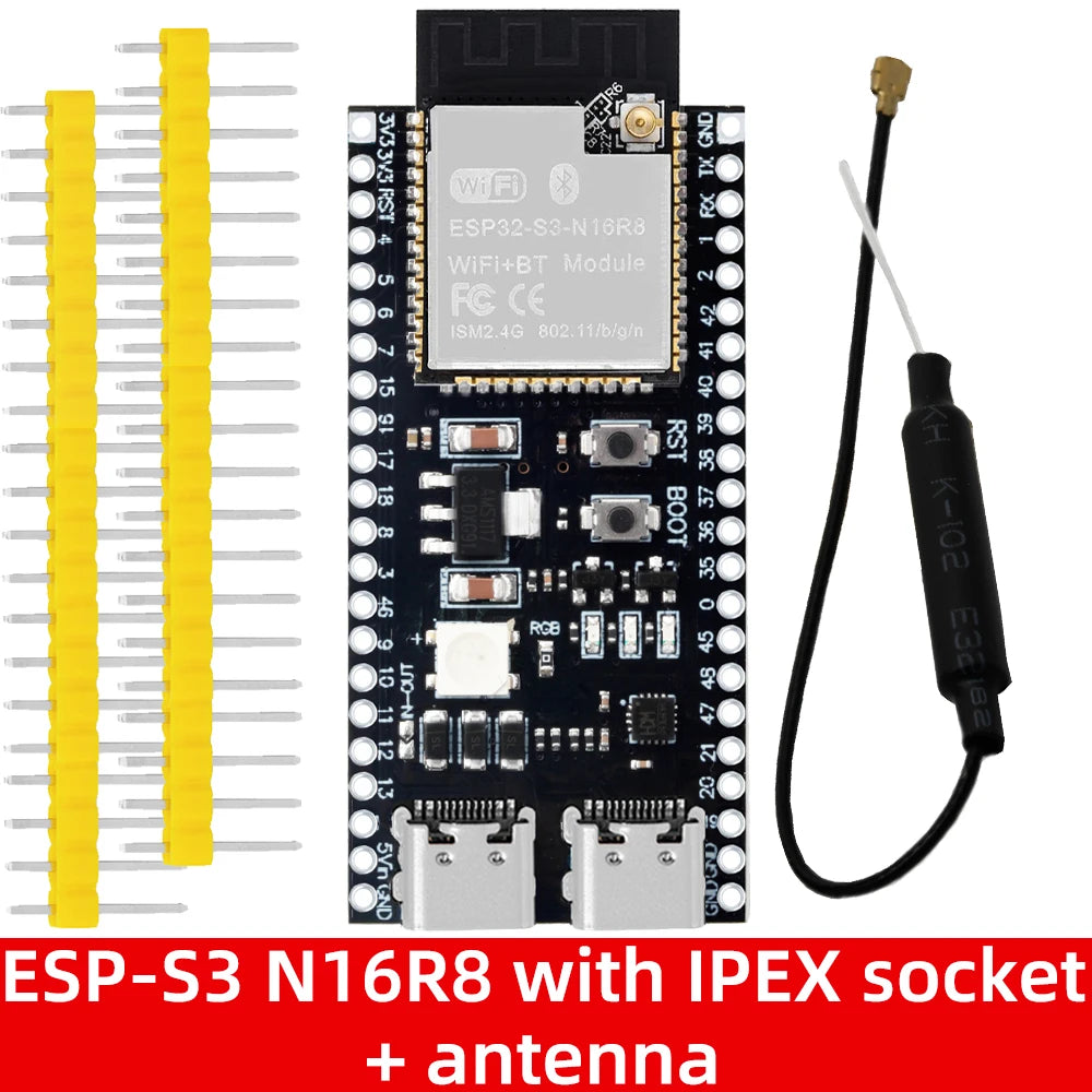 ESP32-S3 DevKitC-1 Development Board - WiFi Bluetooth BLE 5.0 Mesh Module for Arduino Projects