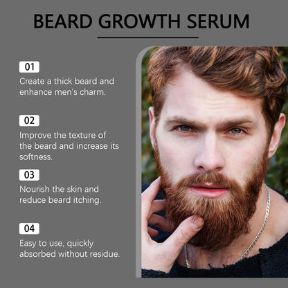 East Moon Beard Growth Serum Set – Hair & Whisker Growth Oil for Strengthening Roots, Moisturizing Skin & Softening Beard Care Hydration Treatment