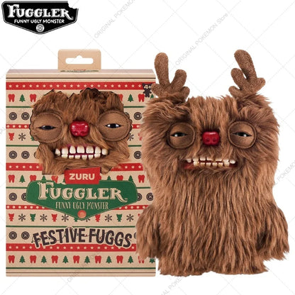 Original Fuggler Ugly Teeth Monsters Plush Toys – Butt Ugly Pets Snowman & Reindeer Dolls for Christmas & Kids Gifts