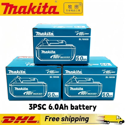 Genuine Makita 6AH BL1860 18V Li-Ion Battery — Replacement for BL1850 & BL1840, Compatible with 18V Screwdrivers, BMS TPCELL