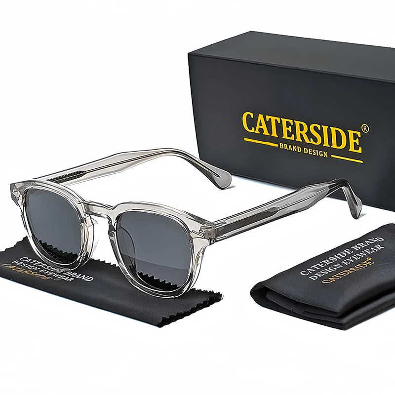 CATERSIDE Retro Small Circular Sunglasses — Luxury Punk Design Shades for Men & Women, Business & Party UV400 Eyewear