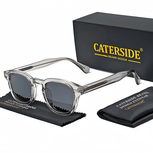 CATERSIDE Retro Small Circular Sunglasses — Luxury Punk Design Shades for Men & Women, Business & Party UV400 Eyewear