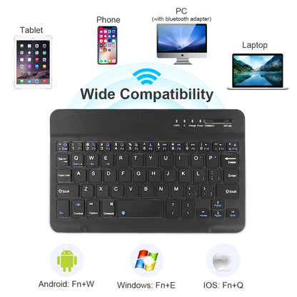 Bluetooth Wireless Mini Keyboard - Rechargeable Portable Keyboard for Laptop Tablet iPad Android iOS