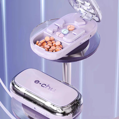 Portable Pill Splitter - Precise Pill Cutter for Even Halves, Thirds & Quarters