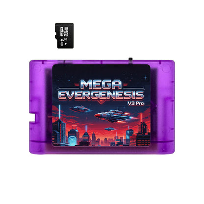 Mega EverDrive V3 Pro Game Cartridge - 3000-in-1 Flash Card for Sega Genesis Mega Drive with 4GB TF Card