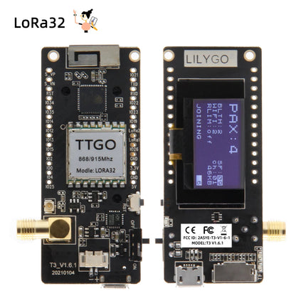 LILYGO® LoRa32 V2.1 ESP32 Development Board — SX1276/1278 Module 433MHz/868MHz/915MHz with 0.96" OLED, DIY WiFi & Bluetooth