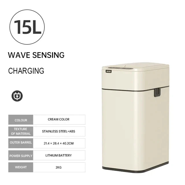 20L Stainless Steel Smart Sensor Trash Can — Automatic Kitchen Food & Waste Bin (15L/20L)