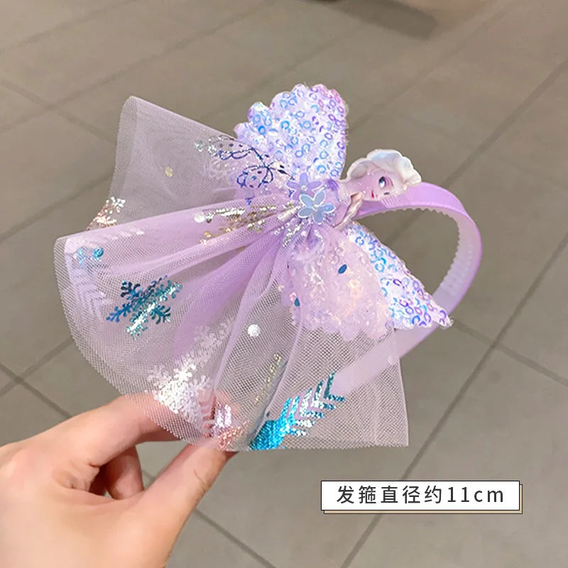 Disney Frozen Elsa Princess Wig & Braid Hairpin - Kawaii Hair Clip Accessories for Girls, Anime Cartoon Toy Gifts
