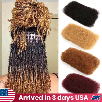 22 Inch Afro Kinky Curly Bulk Hair – Brown Blonde QVR Remy Human Hair for Braids, Dreadlocks & Natural Styling
