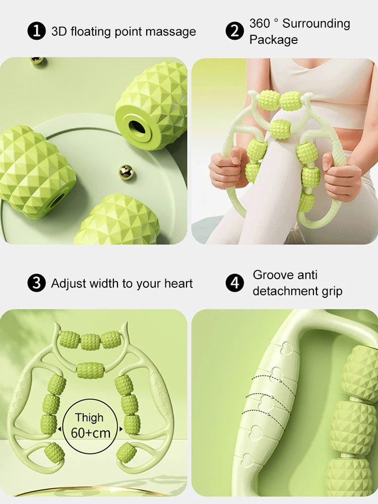 12-Round Circular Leg Slimming Massage Clamp – Muscle Stretching & Relaxation Tool