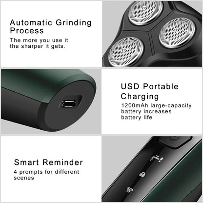 New 9D Electric Shaver – USB Rechargeable High-Power Full-Body Beard Razor for Car and Home