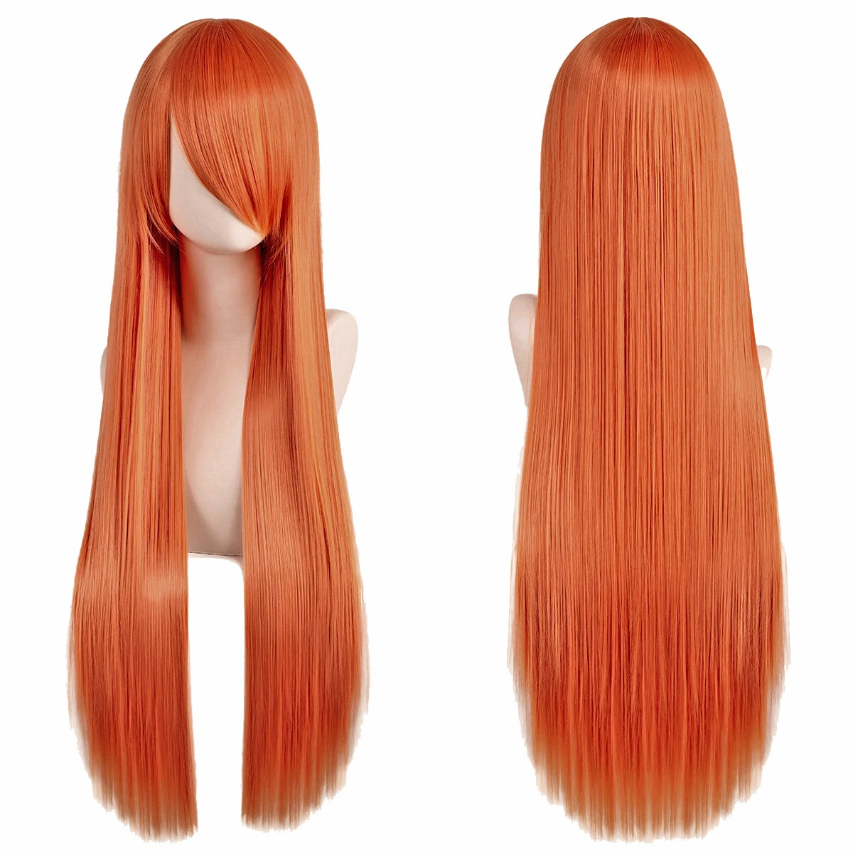 80cm Long Cosplay Wig - Synthetic Straight Hair with Bangs for Lolita Anime Costume Party Styling