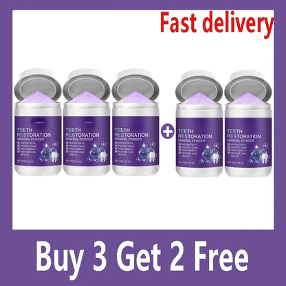 Teeth Restoration Mineral Powder — Enamel Strengthening & Whitening Dental Care Supplement