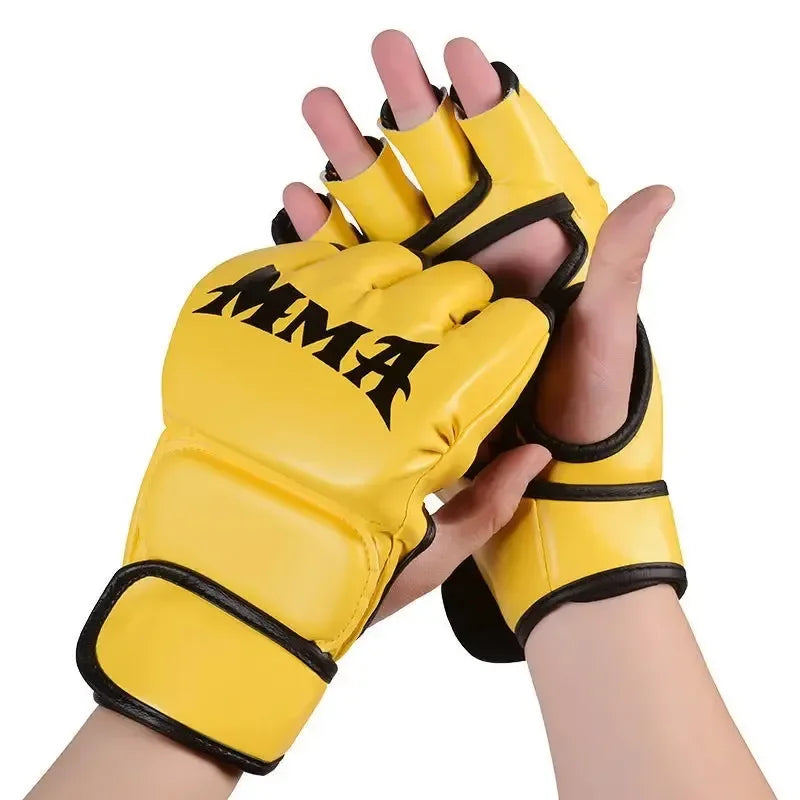 2024 Adult Professional Boxing Gloves - Combat Sandbag Training, Sanda, Muay Thai, MMA, Kickboxing Half Finger Gloves