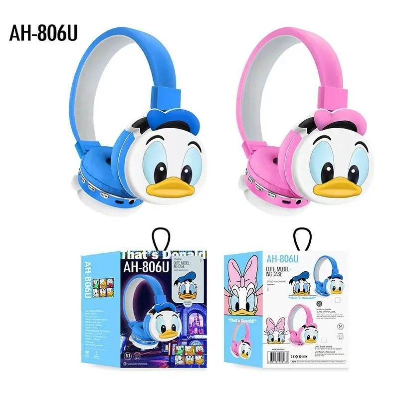 Disney Cartoon Earphones – Foldable HIFI Sound Mickey & Minnie Headphones with Microphone