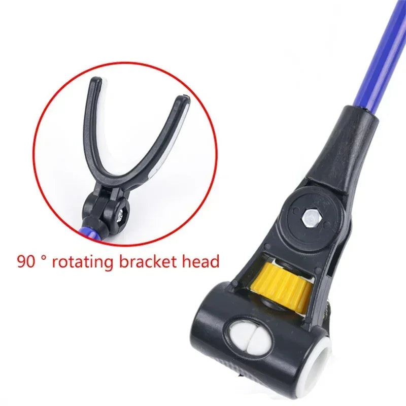 Adjustable Stainless Steel Telescopic Fishing Rod Holder Bracket – 1.7M/2.1M/2.4M Thickened Dual-Purpose Fishing Rod Support Stand for Outdoor Fishing