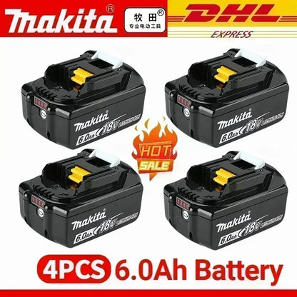 Genuine Makita 6AH BL1860 18V Li-Ion Battery — Replacement for BL1850 & BL1840, Compatible with 18V Screwdrivers, BMS TPCELL