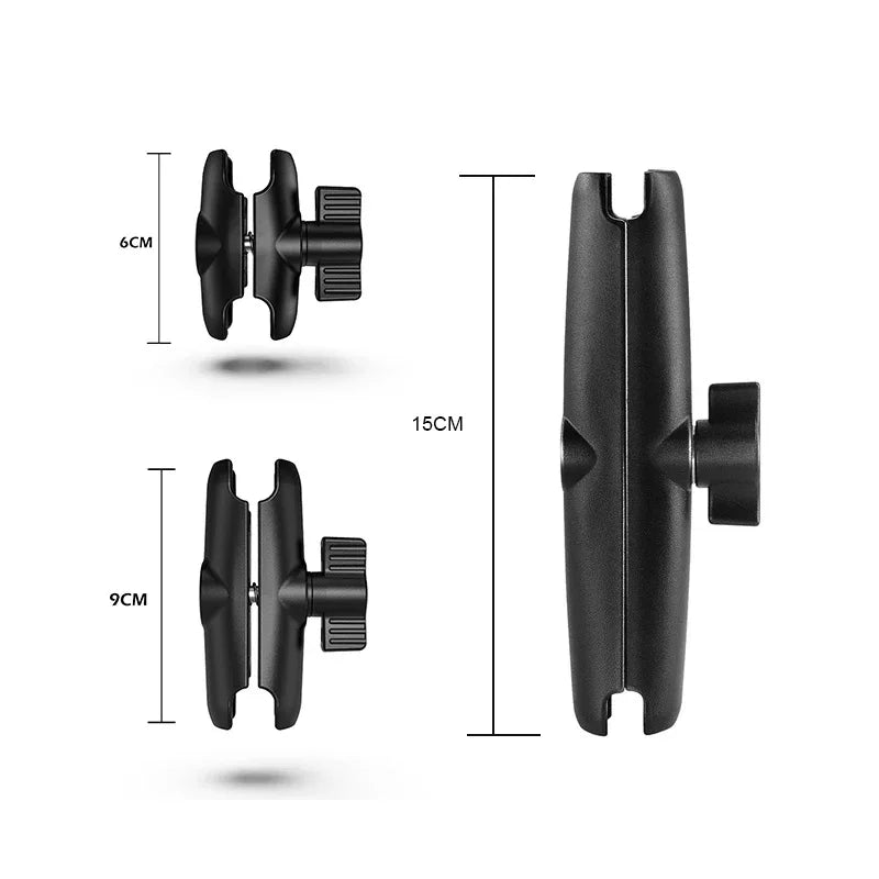 1" Ball Head Adapter Mount for Motorcycle Handlebar – Rearview Mirror Bracket for DJI, GoPro & Insta360 Cameras