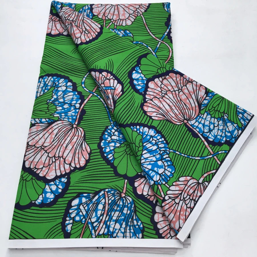 African Wax Print Fabric - Nigerian Ankara Batik Dutch Fabric for Women’s Dresses & Sewing Materials