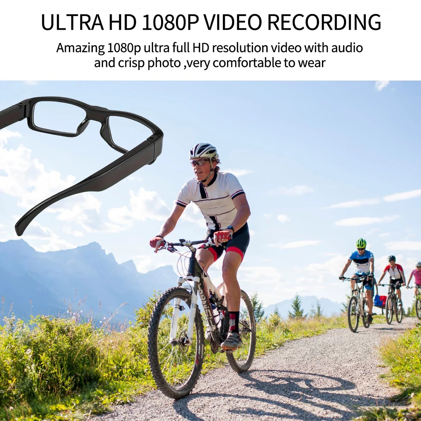 1080P Mini Camera Smart Glasses — HD Video Recorder for Driving, Biking & Outdoor Activities