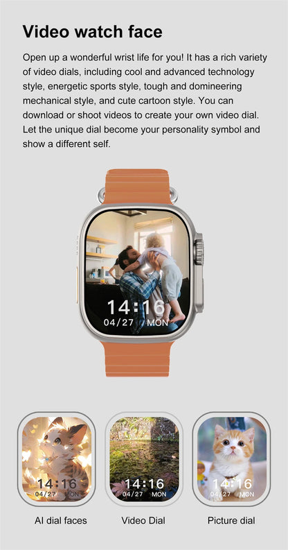 2025 DT Ultra 3 Pro Smartwatch – NFC, Bluetooth Call, Music & Video, Waterproof for Android & iOS, 32GB
