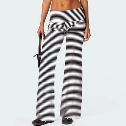 Women’s Casual Wide Leg Sweatpants – Low Rise Flared Yoga Lounge Pants for Teen Girls Back-to-School Outfit