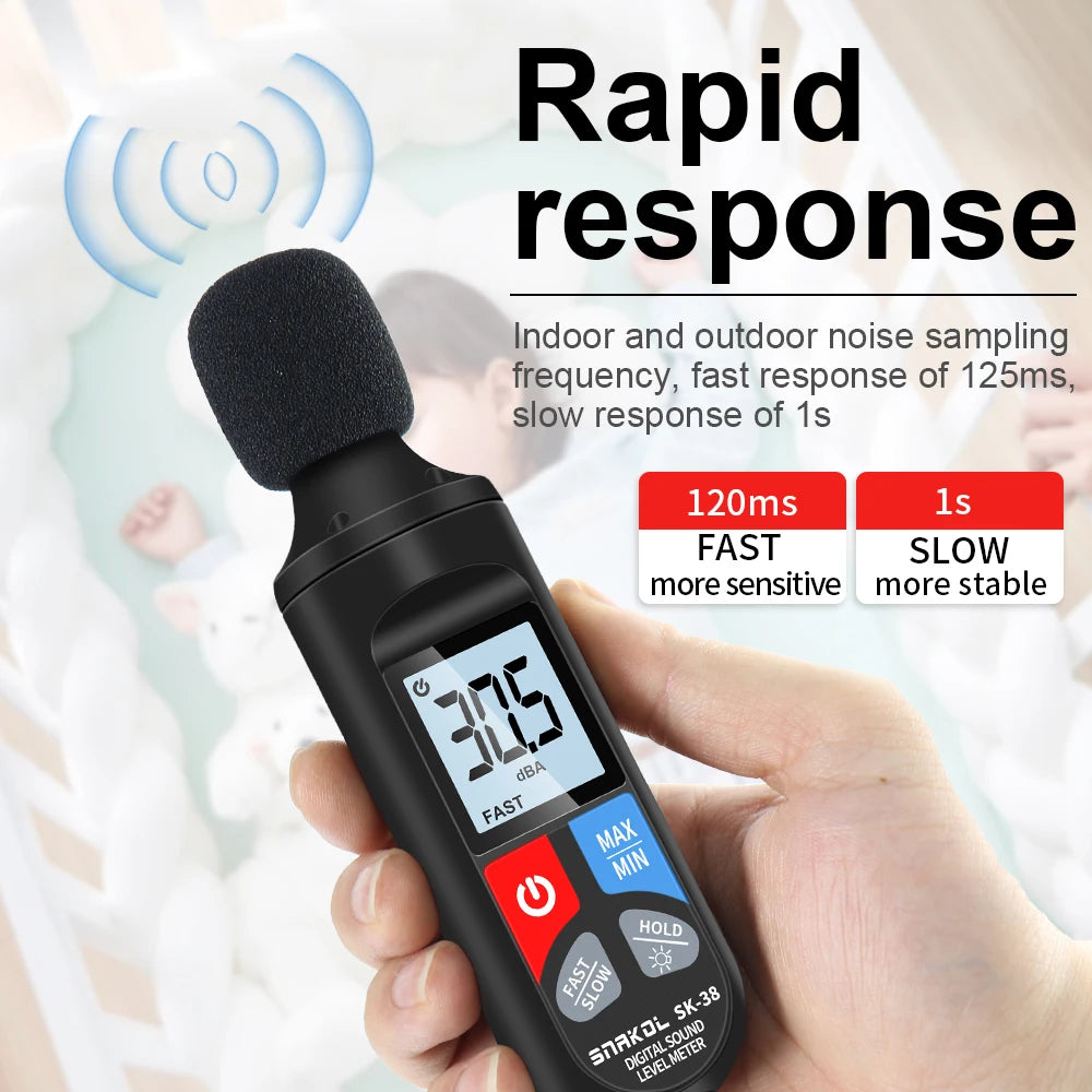 Digital Sound Level Meter — Portable Audio & Noise Decibel Meter 30-130dB
