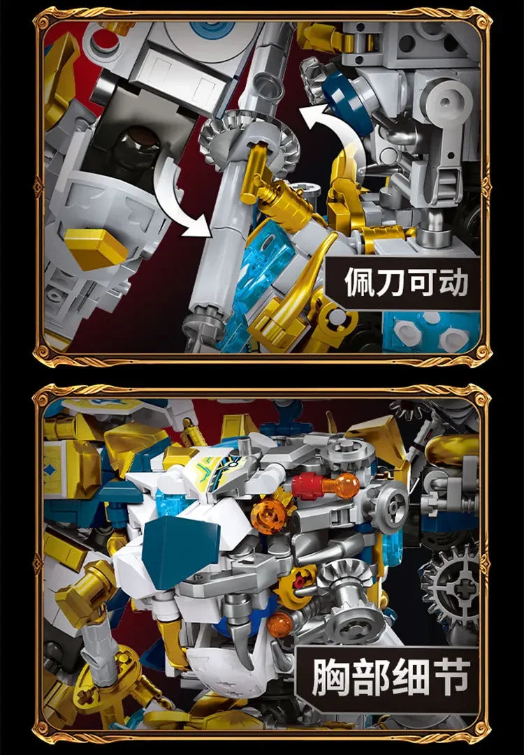 Mech WUKONG Monkey King Building Block Toy Set – ZHAOYUN Robot Hero DIY Bricks for Kids & Boys Gifts