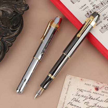 Antique Brass Pocket Rollerball Pen - Short Portable Smooth Writing Pen for Office, School & Gifts