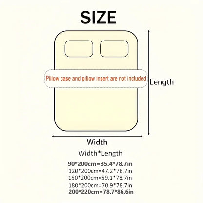 Cool Ice Fabric Mattress Cover - Washable Summer Bedspread with Elastic Four-Corner Fit
