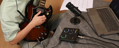 MAONO USB Audio Interface for PC – XLR Input, 24-bit/192kHz, LOOPBACK & ASIO Software for Music Recording, Guitar, DAW (PS22 Lite)